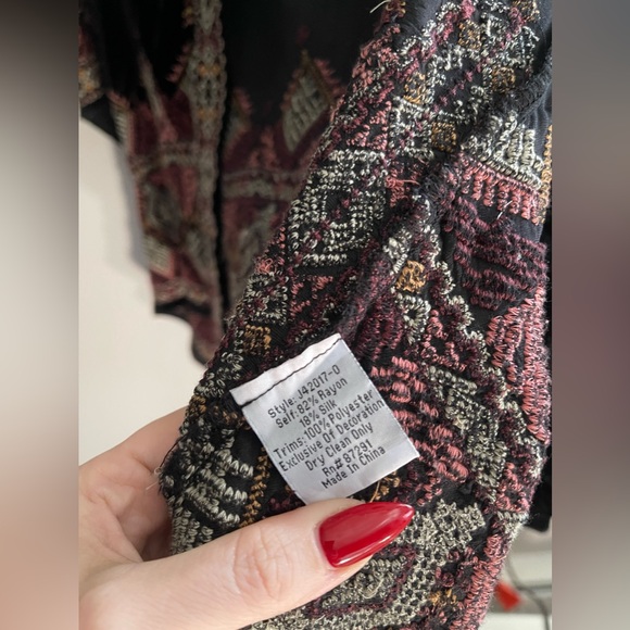 Johnny Was S Aspen Drape Velvet Cardigan - Picture 9 of 9